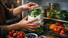 Så får du salladen att hålla sig krispig i kylen med en duk och en burk