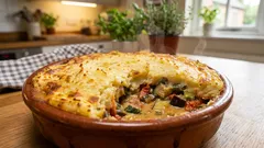Enkel italienskinspirerad vegetarisk cottage pie för en mysig köttfri vardagsmiddag