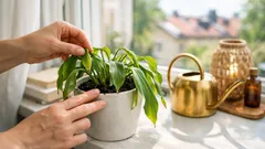 Slokande krukväxt? så ser du om den är torr eller övervattnad