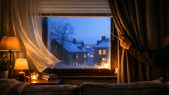 Dra för gardinerna vid 17:30 och minska värmeförlusten i hemmet