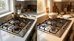 Ta bort inbränt fett från din spishäll med en budgetvänlig blandning